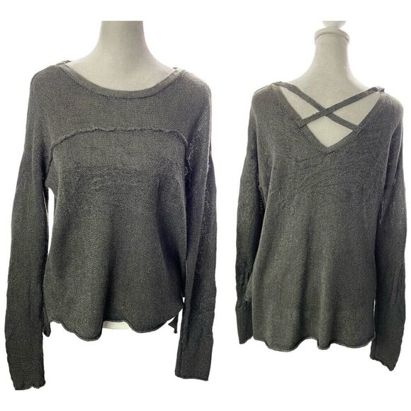 RIP CURL Women Lightweight Sweater Long Sleeve Pullover Gray S 79-43 - Picture 1 of 11
